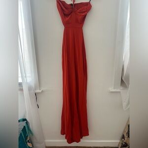 Forever 21 Strapless Red Maxi Dress